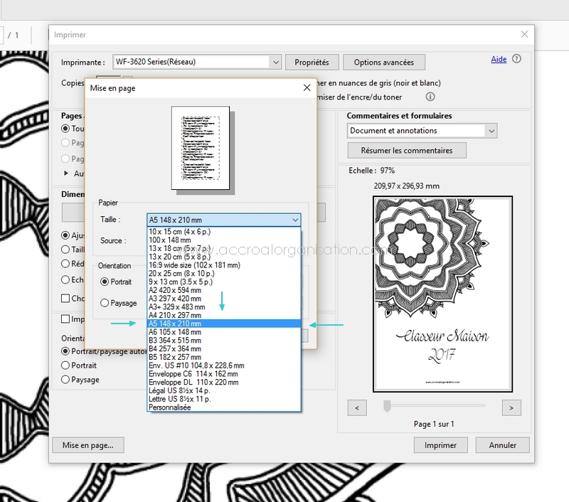 Tuto pour expliquer l’impression sur du papier au format A5