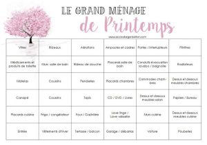 Organisation Du Grand Menage De Printemps Organisation Du Grand Menage De Printemps
